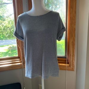 Striped back button top